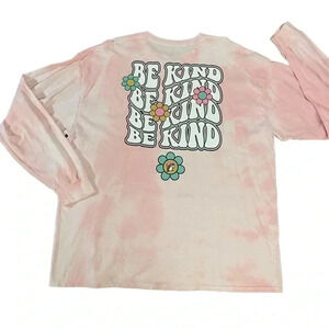 Buc-ee’s Be Kind Pink Pastel Tye Die Long Sleeve Shirt Plus Size Women’s size 2X